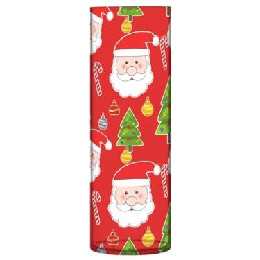 Imagem de Burbuja Vaso de flores de árvore de Papai Noel, não quebrável, alto, redondo, transparente, vaso cilíndrico para decoração de casa, escritório, buquê de casamento