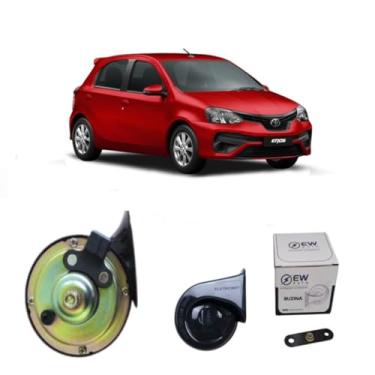 Imagem de BUZINA AUTOMOTIVA CARACOL COM PLUG 2 PINOS E CONECTOR PARA ETIOS 2012>2020 - TIGER AUTO