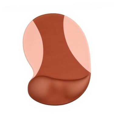 Imagem de Tscuite Mouse pad ergonômico com descanso de pulso de ervilha, suporte de pulso de gel, tecido de lycra premium, tapete de mouse antiderrapante em forma de caracol, ideal para laptop e desktop