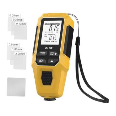 Imagem de MERIGLARE Medidor de Espessura de Tinta para Carros, Ferramenta de Medição de Revestimento, Testador de Tinta para Oficinas Industriais e Garagens Automotivas, Amarelo