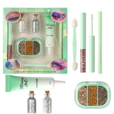 Imagem de Kit De Maquiagem,Cosméticos Impermeáveis Com Delineador | Kit Facial Com Sombra Cintilante - Para Mulheres Iniciantes Festas Casamentos Viagens