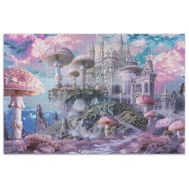 Imagem de A imagem apresenta um jardim imaginário de cogumelos em quebra-cabeças, 1000 quebra-cabeças para adultos, família, brinquedo, arte, quebra-cabeças exclusivos para adultos, elefantes brancos, presentes