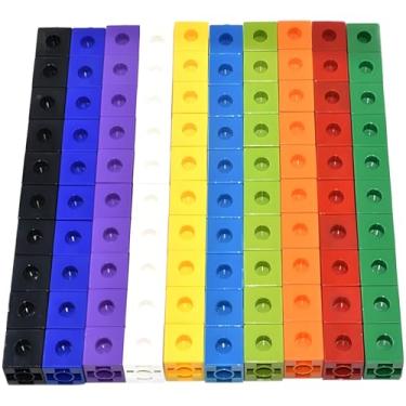 Imagem de Cubo de Montar Educativo Matemática, 100 Peças, Brinquedo Pedagógico