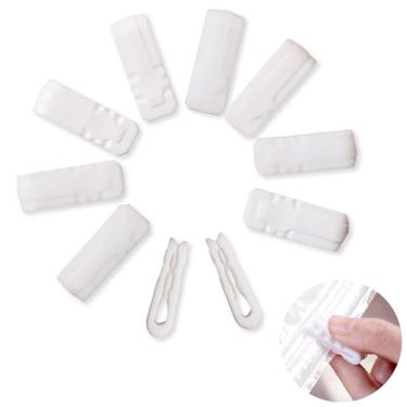 Imagem de IIUIKOO Pacote com 10 clipes de vedação para sacos de armazenamento a vácuo, reutilizáveis, deslizantes para vedação, para roupas, alimentos, viagens – herméticos, economia de espaço, fácil aderência