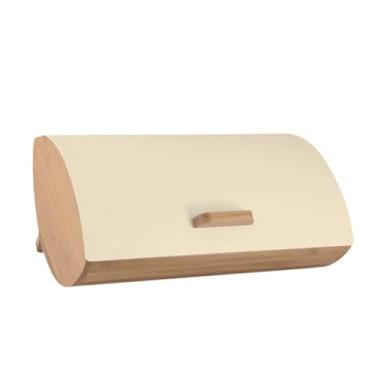 Imagem de IEUDNS Caixa de pão com tampa enrolável para de cozinha, ideal para organizar biscoitos em casa, 35 X 25 X 15.5 Cm