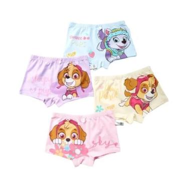 Imagem de Conjunto De 4 Calcinhas De Algodão Para Meninas Com Estampa Da Patrulh