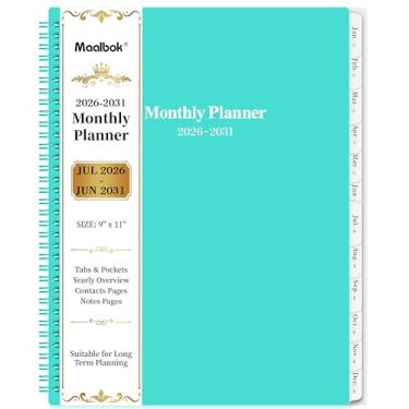 Imagem de Agenda mensal/calendário 2024-2029 - julho de 2024 - junho de 2029, planejador mensal de 5 anos 2024-2029 com abas e citações de celebridades, 23 x 28 cm, citação famosa, bolso de dois lados, adequado