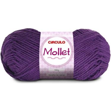 Imagem de Fio Mollet Círculo 100g 200m Lã Acrílica Tricô Crochê Artesanato Touca Cachecol Inverno Novelo (409 - AMETISTA)