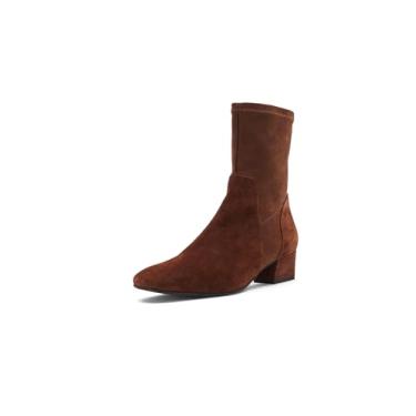 Imagem de Aquatalia Bota feminina Stassi Fashion, Camurça Brandy, 36