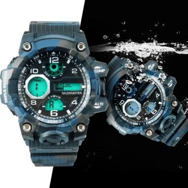 Imagem de Relógio Masculino pulseira silicone prova dagua presente - Orizom