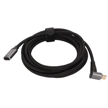 Imagem de Estink USB C 3.2 Cabo Masculino para Fêmea 10 Gbps PD100W Carregamento Rápido 4K a 60Hz Com Design de ângulo Reto Em Forma de L para Telefone de Laptop (300cm)