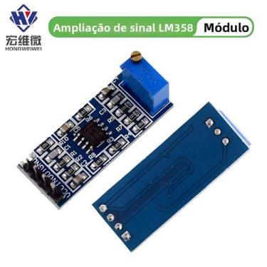 Imagem de Lm358 100 vezes ganho amplificador de sinal módulo amplificador operac