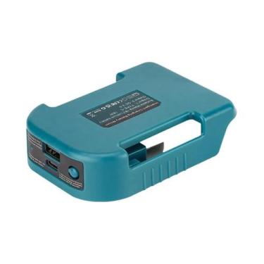 Imagem de Carregador Rápido De Bateria Makita 18V Com Rack, USB 5V E Porta Tipo-