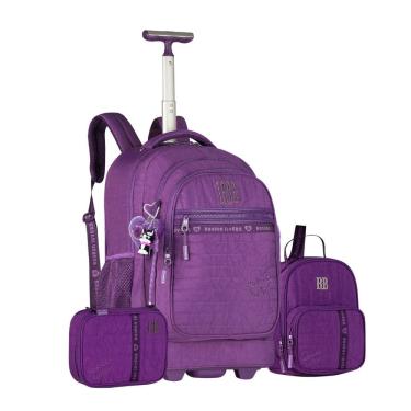 Imagem de Mochila Rodas Lancheira Estojo Box Rebecca Bonbon Meninas