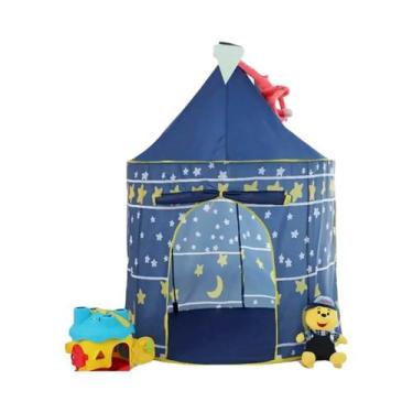 Imagem de Barraca de casa de brincar infantil com design Night Sky, castelo fofo