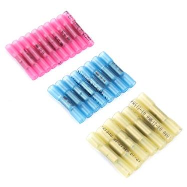 Imagem de Generic Conectores de Fio Termorretrátil, Excelentes Terminais Elétricos para Oficina e Mecânica, Kit de 300 Peças Em Vermelho Azul Amarelo