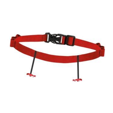 Imagem de simhoa Cinto para número de corrida de triatlo, cinto elástico para corrida de triatlo, profissional para homens e mulheres, Vermelho