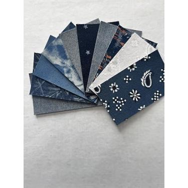 Imagem de Conjunto sortido de 10 adesivos decorativos internos e externos de 10 7,6 cm x 12,7 cm (feito à mão nos EUA) (jeans sortido 2)