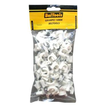 Imagem de Grampo Fixa Fio 14mm + Prego com 100 Peças Beltools