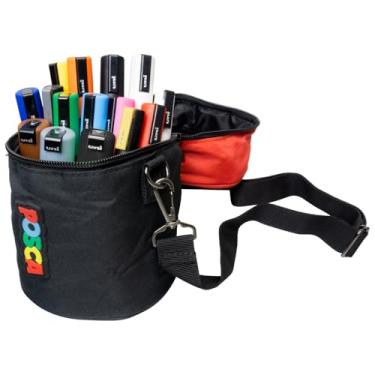Imagem de Kit POSCA Bag com 15 Canetas - Modelos PC-3M, PC-5M e PC-7M - Tinta à base de Água - Para Papel, Madeira, Tecido, Vidro, Metal e Mais