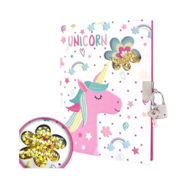 Imagem de Diário com fechadura e chaves, caderno fofo secreto de 160 páginas par