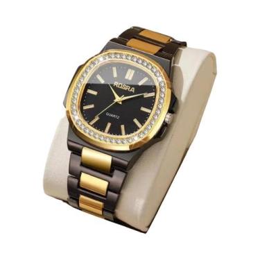 Imagem de Relógio De Pulso Masculino De Luxo Com Pulseira De Aço E Cristais, Rel