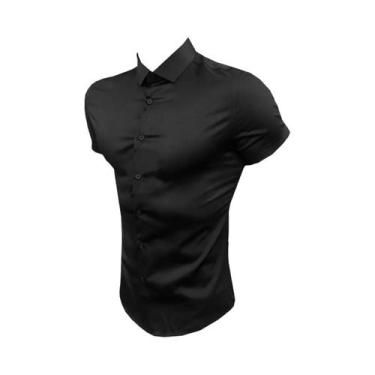 Imagem de Camisa Social Casual Slim Fit Masculina Moda De Verão Manga Curta Clás