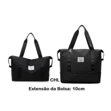 Imagem de Bolsa De Viagem Academia Multifuncional Dobrável Preta - Lynx Produçõe