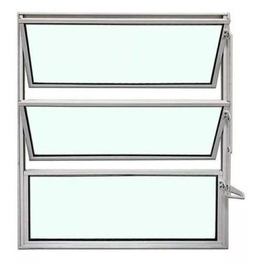 Imagem de Janela Basculante Vitro de aluminio 60x60 CM - Aluminio nacional