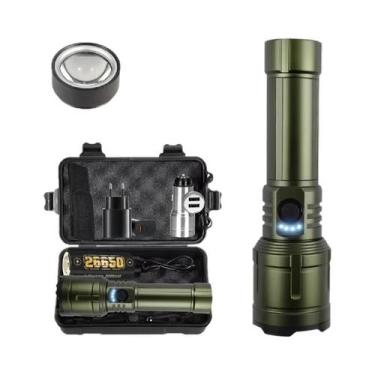 Imagem de Lanterna Tática LED Ultra Brilhante De 5000mAh Recarregável Tipo-C Par