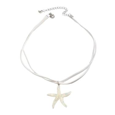 Imagem de TINCOLIA Colar gargantilha com pingente de estrela do mar punk exagerado feminino boho imitação de pérola joias joias joias