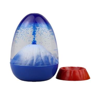 Imagem de Temporizador de erupção de vulcão criativo – Ornamento de artesanato de ampulheta em forma de casca de ovo para escritórios, estudos e decorações de mesa – presente perfeito para as estações de