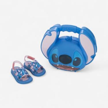 Imagem de Sandália Infantil Stitch Hora Do Lanche Grendene Kids Azul, Azul, Rosa