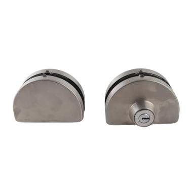 Imagem de ZJchao Ferro Inoxidável Vidro Duplo Porta Trava Empresa Prevenção Durável Semi Circular Casa Segurança Acessórios