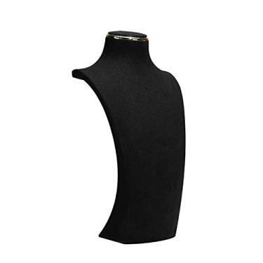 Imagem de Suporte de exibição de joias preto para colar, suporte de corrente, exibição de busto de manequim, organização doméstica, suporte de joias para colares, organizador de joias (pequeno)