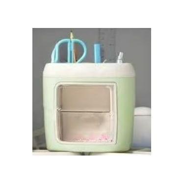 Imagem de Porta Lápis Ursinho Caneta Organizador de Mesa Decoração Caixinha Multiuso (Verde)