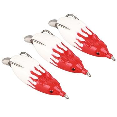 Imagem de Isca macia isca de cabeça de cobra isca artificial simulação equipamento de pesca para pesca ao ar livre plástico 7cm 3 peças (2#)