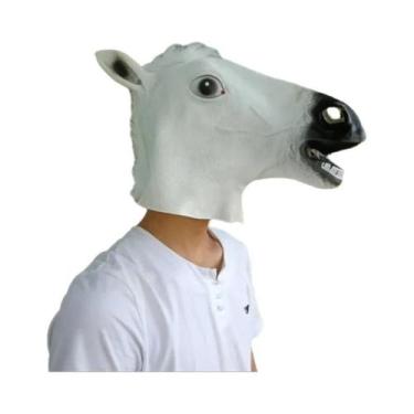Imagem de Máscara De Cabeça De Cavalo Festiva, Fantasia Engraçada Para Festivais