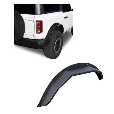 Imagem de Black Horse Off Road Fender Flares Placa de metal resistente preta compatível com Ford Bronco-FF-FBR22HD 2021-2023