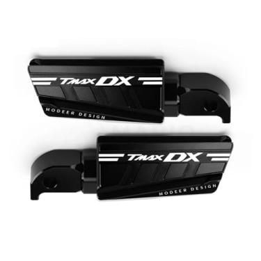 Imagem de Anti-derrapante Pedais traseiros de alumínio para descanso pé, para tmax530 tmax 530 dx sx 2017 2018 2019 cnc(Black TMAXDX A)