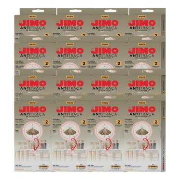 Imagem de Cx 16 Antitraça Para Alimentos Jimo Cartela Adesiva Sem Cheiro Combate Mariposas Caruncho Do Arroz Feijão Farinha Grãos Armário Balcão Gaveta Despensa