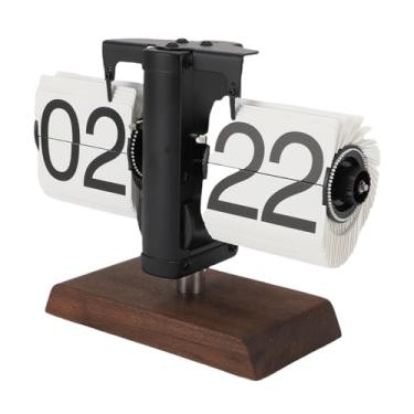 Imagem de Generic Retro Grande Número Mecânico Automático Flip Relógio de Mesa Vintage para Sala Estar Escritório Em Casa 304 Aço Inoxidável Respirável Varanda Decoração