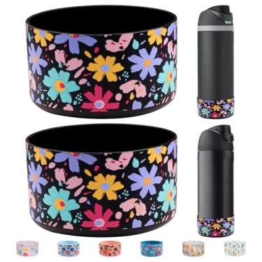 Imagem de HEYSKAY 2 peças de bota de silicone para garrafa de água Owala Flask 680 g, capa protetora antiderrapante para Owala Twist, garrafa de água de aço inoxidável FreeSip and Flip sem BPA Base inferior da
