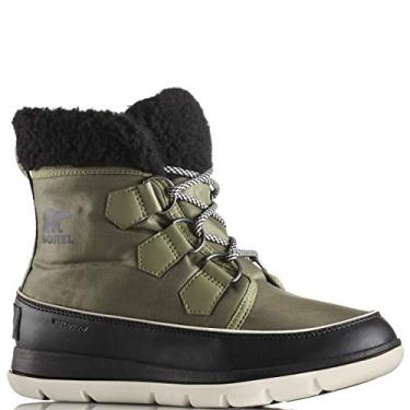 Imagem de Sorel Botas femininas de inverno Explorer Carnival, 2 AU, Verde para trilha/preta, 36