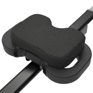 Imagem de Almofada de assento para máquina de remo de espuma viscoelástica - antiderrapante com alças - Almofada para alívio da dor no cóccix compatível com Concept 2, WaterRower, Hydrow, Peloton Bike