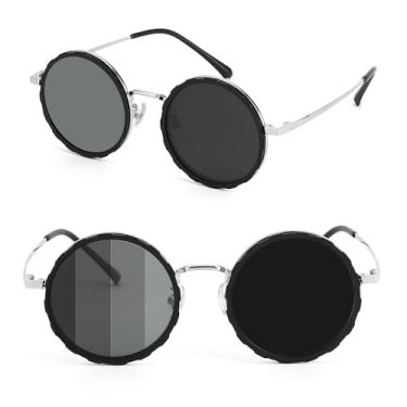 Imagem de Loycco Feito à mão Nd-400 9 engrenagens redondo polarizado ajustável escurecimento óculos de sol masculino feminino filtro mergulho pesca, Sun01 C2 Fino, 47