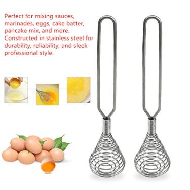 Imagem de Batedor de mola de aço inoxidável, mini batedor de mola francês, batedor de ovos, arame, batedor de creme, utensílios de cozinha
