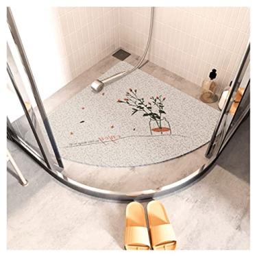 Imagem de Tapetes antiderrapantes e texturizados macios para banheiro, banheira, chuveiro, banheira, banheira, banheira e secagem rápida 70 * 70 cm (54 * 54 cm)