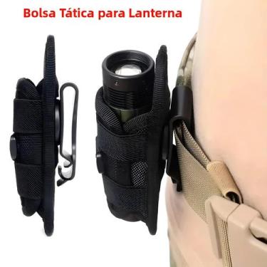 Imagem de Coldre Tático Para Lanterna De Cinto Durável Com Rotação 360 Graus - E