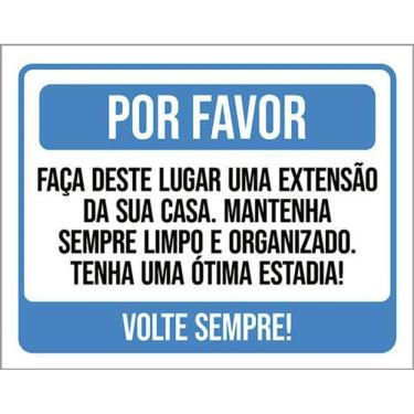 Imagem de Placa Por Favor Lugar Extensão Sua Casa Airbnb 36X46